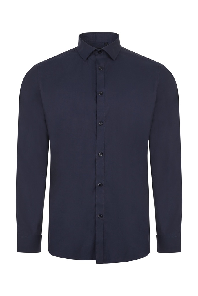 CAMISA 405017S · ML · POPELIN · ELASTICO/STRETCH · CUELLO ITALIANO