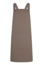 DELANTAL PETO 404214 NOUGAT · 2 BOLSILLOS · ORGANICO · HIDROFUGADO · 81CM X 80CM