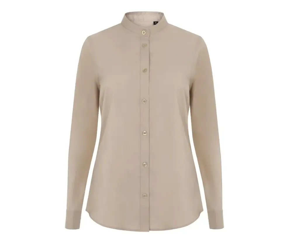 CAMISA 405015S · ML · MUJER · POPELIN · ELASTICO/STRETCH · CUELLO TIRILLA