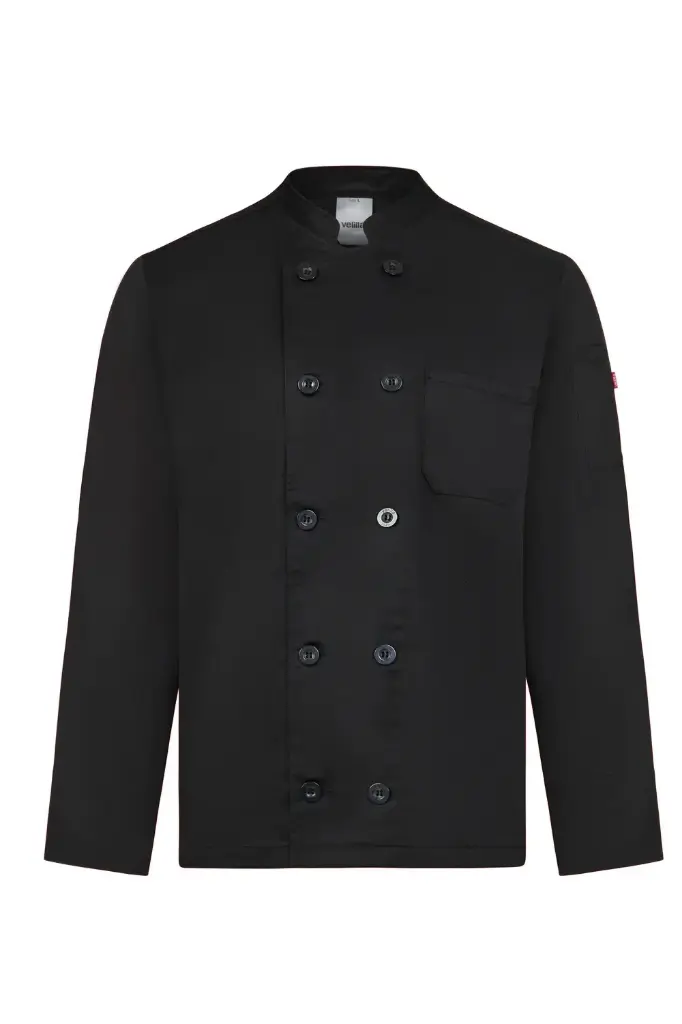 CHAQUETA COCINA 405224 · ML · SOFT TOUCH · CUELLO TIRILLA · CIERRE BOTONADURA · LAVABLE 60ºC