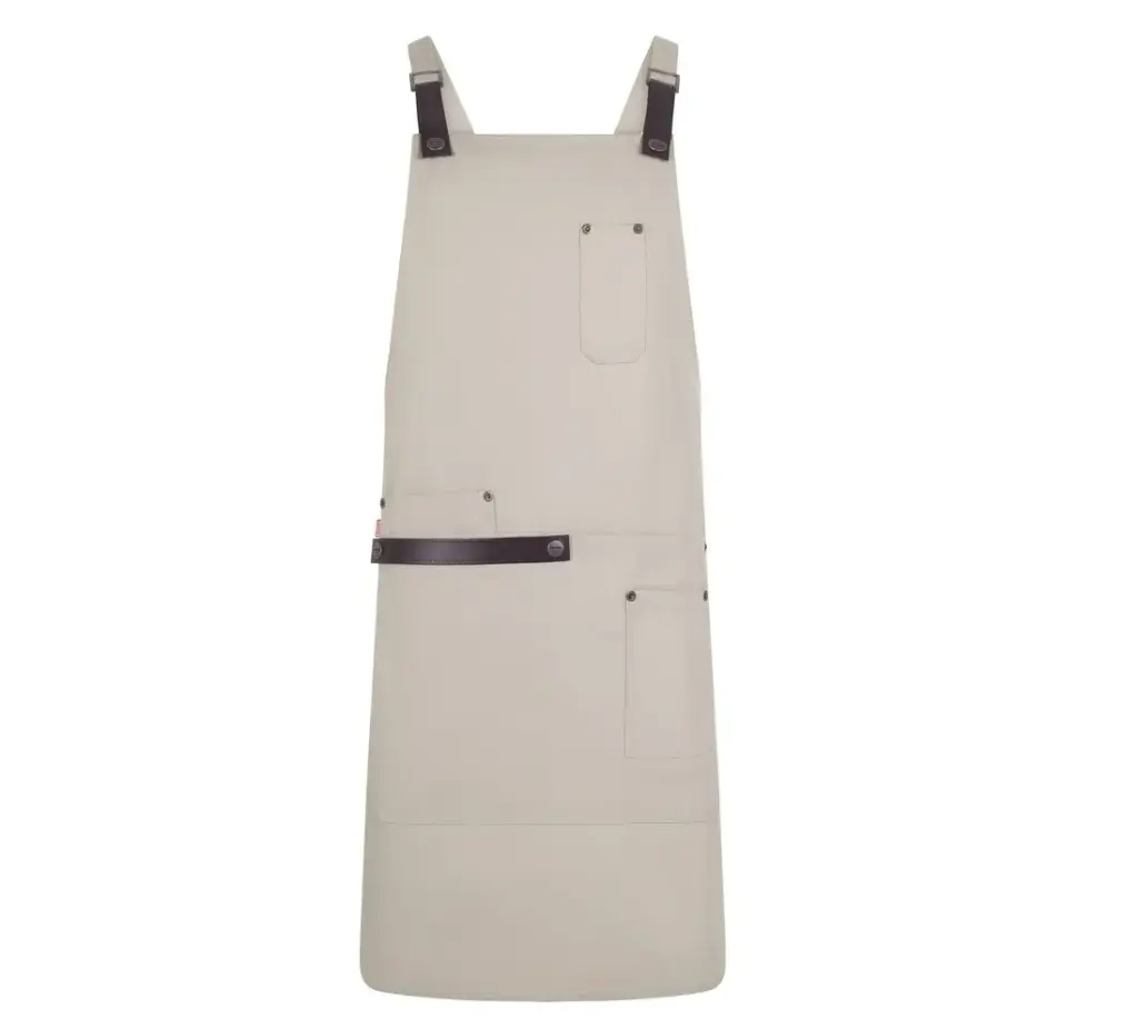 DELANTAL PETO 404215 MEZCAL · 4 BOLSILLOS · ORGANICO URBANO ·  HIDROFUGADO · 81CM X 80CM